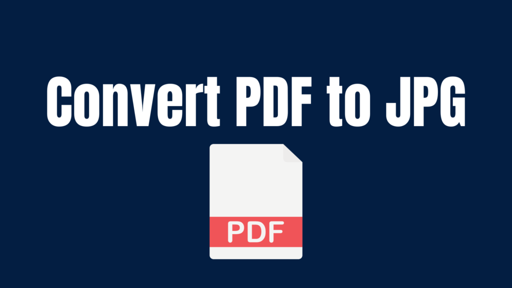 Convert PDF to JPG